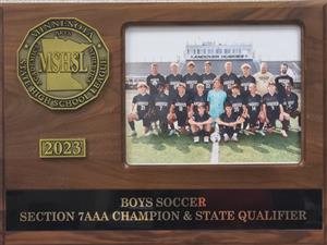 Boys Soccer Section 7AAA Champion & State Qualifier